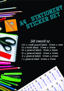 A4 Stationery Stickers Set